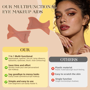 Outils de maquillage, gabarits pour fards à paupières, outils de modelage en silicone, pochoirs réutilisables pour le maquillage des <span class=keywords><strong>yeux</strong></span>, pour filles et femmes - Product Image 3