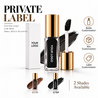 Teinte à lèvres mate noire et marron RTS 7ml, waterproof, longue tenue, 2 couleurs, faible MOQ 1 pièce, vente en gros, logo personnalisé
