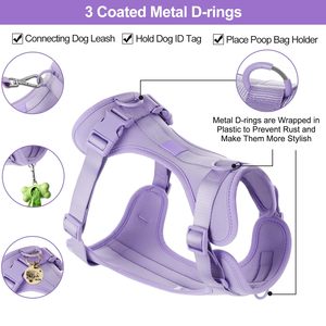 OEM Manufacturer Multicolor No Pull <strong>Dog</strong> <strong>Harness</strong> Front Clip Heavy Duty Reflective Easy Control Handle for Small Large <strong>Dog</strong> Walking - Product Image 3