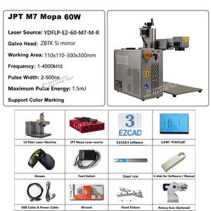 Machine de gravure laser à <span class=keywords><strong>fibre</strong></span> pour application de bijoux en relief 3D, gravure profonde laser 3D Mopa JPT Raycus 50W 100W sur métal - Product Image 2