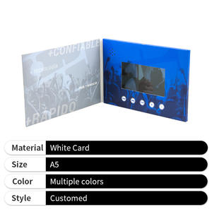 Livre d'or vidéo 2026, <span class=keywords><strong>carte</strong></span> vidéo personnalisée de 7 pouces en ABS, livre vidéo de vœux mémorable pour événements - Product Image 3