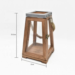 Luckywind – lanterne de <span class=keywords><strong>bougie</strong></span> <span class=keywords><strong>LED</strong></span> décorative rustique en bois de 10 pouces avec poignée en corde <span class=keywords><strong>pour</strong></span> bougies/cheminée - Product Image 6