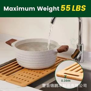 Wooden <b>Dish</b> <b>Rack</b> Oval Quick Dry Movable Kitchen Draining <b>Rack</b> For Kitchenware - Product Image 2