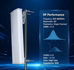 Antena de Estación Base para Exteriores <span class=keywords><strong>Aurara</strong></span> Yu DP01 4G 5G, Panel Sectorial, 806-3800MHz, Polarización Simple, Alta Ganancia, Protección IP67, Celular - Product Image 3