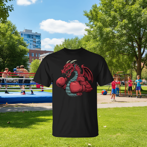 T-shirt Dragon de combat avec gants de boxe pour enfants et adolescents - Product Image 3
