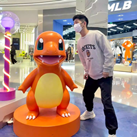 Statue Pokémon géante grandeur nature, sculpture en résine personnalisée, Pikachu, Charizard, grand modèle de personnage de dessin animé pour exposition en extérieur
