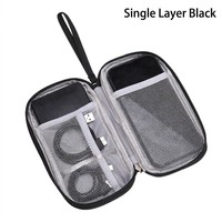 Sac de rangement électronique de voyage double couche, pochette portable pour câbles, chargeurs USB, batterie externe, pour hommes et femmes
