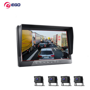 10 inch ống kính kép xe tải Bảng điều khiển Dash Cam bốn Camera <span class=keywords><strong>360</strong></span> độ 1080p mà không có góc chết giám sát lái xe ghi âm - Product Image 3