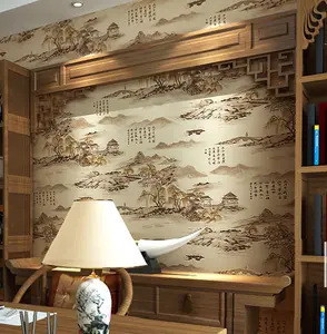 رسمت باليد الصينية نمط الزهور الطيور غرفة المعيشة غرفة نوم الديكور الداخلي الحرير خلفية التخصيص ورق حائط