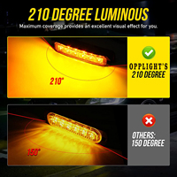 6-LED 6W 17-Mode Clignotant Mini Side Marker Light ambre couleur Flush Mount Design Led Stroboscope Lumières pour Camions Voitures Véhicules