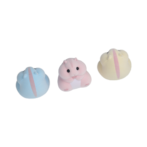 Nouveauté : Jouets à presser promotionnels à récupération lente en mousse PU floquée, mignonnes boules <span class=keywords><strong>anti</strong></span>-<span class=keywords><strong>stress</strong></span> en forme d'hamster, personnalisables avec logo - Product Image 6