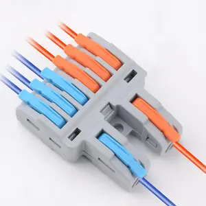 Palancas universales de empuje y tracción, divisor de Cable, conexión rápida, MINI Cable eléctrico, conectores de bloques de terminales de 2 en 6 salidas