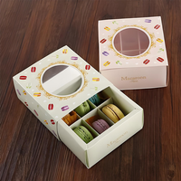 Boîtes à friandises Valentine avec séparateurs de fenêtre Boîte à tiroirs en papier d'art pour emballage de pâtisserie à biscuits Utilisation industrielle en relief pour les aliments
