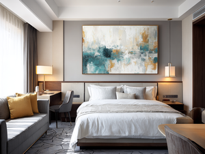 <span class=keywords><strong>Pintura</strong></span> de <span class=keywords><strong>paisaje</strong></span> de estilo chino MARCO DE Metal abstracto <span class=keywords><strong>pintura</strong></span> de Arte de pared para sala de estar Hotel Homestay edificio público - Product Image 6