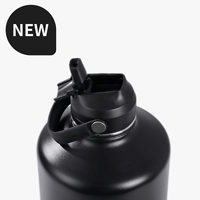 Bouteille d'eau isolée sous vide à Double paroi d'un Gallon/128 oz, flacon en acier inoxydable 18/8 de qualité alimentaire, couvercle sans BPA avec poignée