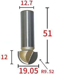 Toptan fiyat 1/2 "12.7mm Shank Cnc makinesi yuvarlak alt ahşap Cnc <span class=keywords><strong>Bit</strong></span> ağaç İşleme yönlendirici <span class=keywords><strong>Bit</strong></span> - Product Image 4