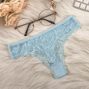 Strings <span class=keywords><strong>sexy</strong></span> en dentelle florale pour femmes, culottes G-string douces et respirantes, sous-vêtements sans couture pour femmes, vente en gros - Product Image 4