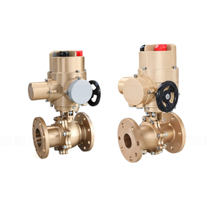 Vanne à bille électrique multi-tours de type Z Vanne de commande électrique Vanne à bille à bride électrique en acier inoxydable à deux voies - Product Image 1