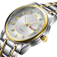 Montre de luxe pour homme Timex Gold, étanche, bracelet en acier argenté, montres à quartz pour homme