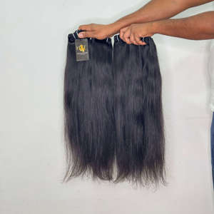 Perruques en cheveux indiens vierges bruts, cuticules alignées, lisses, avec dentelle HD, non traités, avec fermeture frontale en dentelle - Product Image 1