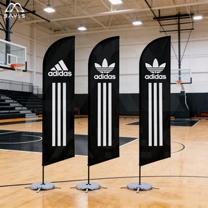 Drapeaux d'affichage en plumes imprimés personnalisés, bannières publicitaires pour la promotion d'événements commerciaux en int - Product Image 2