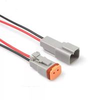 Konektor Otomotif Tahan Air E-TING Deutsch DT 2-Pin IP67 Male/Female dengan Kabel 16 AWG 5 Pasang untuk Mobil/Truk & Kapal