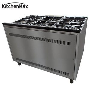 Cuisinière professionnelle KitchenMax, cuisinière à gaz autonome avec 6 brûleurs et armoire pour cuisine de restaurant occidental - Product Image 4