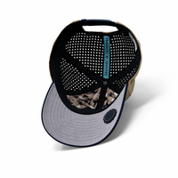 Casquette de baseball perforée au laser, logo personnalisé, patch en caoutchouc bicolore, casquette snapback de performance, casquettes de sport, casquette de golf imperméable