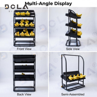 DOLADISPLAY 3-laags bananen displayrek, combinatie van plastic en metaal, supermarkt, commerciële fruitdisplaystandaard