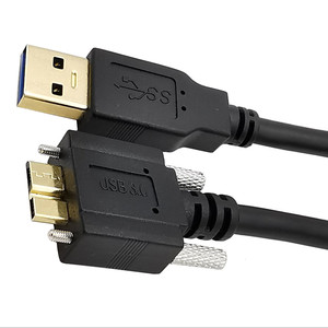 <b>Usb</b> 3.0 Am To <b>Micro</b> <b>B</b> Data Cable With Screw Lock For Camera 0.3M 1M 1.8M 3M 5M - Product Image 5