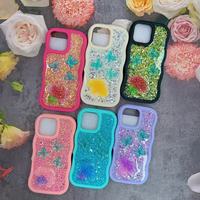 Coque de téléphone magnétique en gel de silicone QY Redmi 13C/15C/14C 15 16 17, motif papillon coloré arc-en-ciel, paillettes, motif diamant