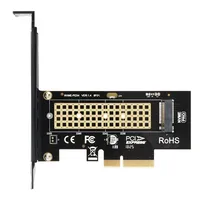 Carte adaptateur M.2 NVME SSD vers PCIe 4.0, 64 Gbps, adaptateur M-Key PCIe4.0 X1 X4 pour PC de bureau, carte PCI-E GEN4 pleine vitesse
