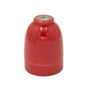 E27 Red Chandelier Pendant Ceramic Retro Lamp Holder Made in China
