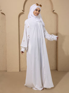 Vêtements pour femmes les plus vendus, broderie Abaya Hijab, robe musulmane, kimono, Eid, manches longues, ample, Abaya arabe, ensemble Dubai - Product Image 3