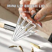 Pinceau à lèvres jetable en poils synthétiques Mixcos Private Label avec manche et capuchon en plastique pour le maquillage des yeux et du visage
