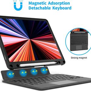 Étui pour iPad 2024 avec clavier, rétroéclairage 7-RGB, Bluetooth 5.1, pavé tactile en PU, étui clavier mobile en cuir avec support pour stylet - Product Image 3
