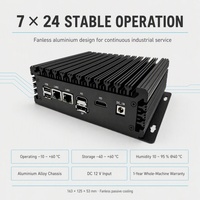 PC Industri Embedded Intel N100 N350 2*2.5G LAN 2*RS232/485 2*HD+DP Tiga Layar Win10 Linux Desain Tanpa Kipas