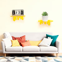 Ensemble personnalisé de 2 étagères murales flottantes en acrylique de 7 pouces, mini présentoir mural pour albums photo, objets de collection, décoration murale moderne pour la maison