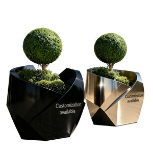 Pots à fleurs en <span class=keywords><strong>acier</strong></span> inoxydable <span class=keywords><strong>de</strong></span> haute qualité - Pots à fleurs en <span class=keywords><strong>acier</strong></span> inoxydable antirouille pour l'extérieur, pour les jardins et les places - Product Image 6