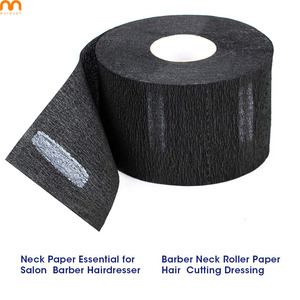 5 rouleaux 500 bandes noires pour salon <span class=keywords><strong>de</strong></span> coiffure <span class=keywords><strong>coupe</strong></span> <span class=keywords><strong>de</strong></span> <span class=keywords><strong>cheveux</strong></span> <span class=keywords><strong>style</strong></span> professionnel jetable extensible papier cou bande - Product Image 2