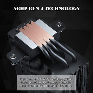 Thermalright AS120 EVO Dark CPU Cooler 4pin PWM <span class=keywords><strong>120mm</strong></span> Ventilateur PC silencieux pour AMD AM4 AM5/Intel 1700/1150/1151/1200 - Product Image 6