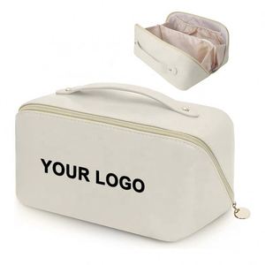 Organisateur de cosmétiques personnalisé Siy931, trousse de toilette en cuir PU pour femmes, sac de maquillage imperméable avec logo - Product Image 1