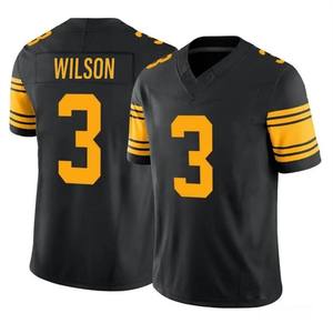 Hommes Jeunesse 3 <span class=keywords><strong>Russell</strong></span> Wilson 2 Justin Fields T.J. Watt Najee Harris George Pickens Roethlisberger Maillot de football cousu S-3XL - Product Image 2