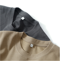 T-shirt en coton épais de haute qualité, Logo personnalisé, décontracté, à manches courtes, surdimensionné, pour hommes, Streetwear