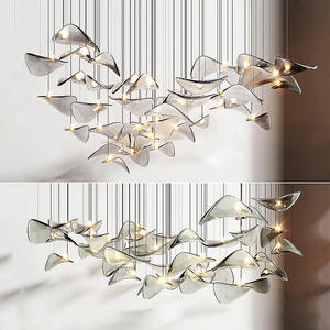 Lámpara colgante de cristal de diseño moderno hotel vestíbulo Villa decoración atmósfera candelabro personalizado - Product Image 2