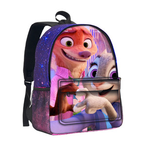 Mochila <span class=keywords><strong>Linda</strong></span> New Zootopia2 3D Estereoscópica con Diseño de Cielo Estrellado, Mochila Escolar de Gran Capacidad con Diseño de Ciudad Animal Loca - Product Image 4
