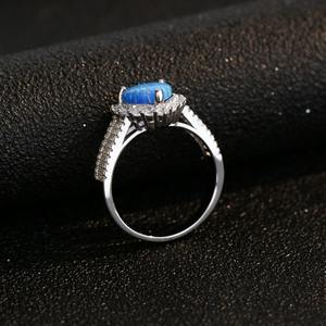 Nuovo Design S925 argento rodiato 5A Zirconia eternità fede sintetica opale fidanzamento promessa anello per festa regalo - Product Image 3