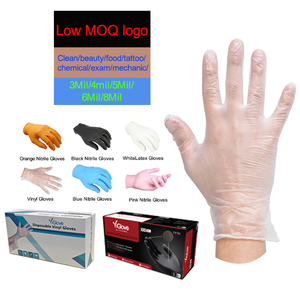 Boîte de gants en vinyle nitrile transparent biodégradable jetable personnalisé de qualité alimentaire sans poudre 100 pièces - Product Image 2
