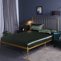 Draps en soie de mûrier 100% personnalisés en couleur et en épaisseur, couvre-lits en soie, draps plats en soie de luxe, draps-housses