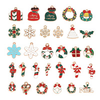 Pendentifs et breloques de bijoux fantaisie, Chucky, dessin animé, mignon, guirlande, flocon de neige, luxe, émail, pendentifs de Noël DIY pour la fabrication de bijoux